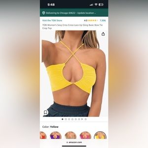 Yellow Going Out Top